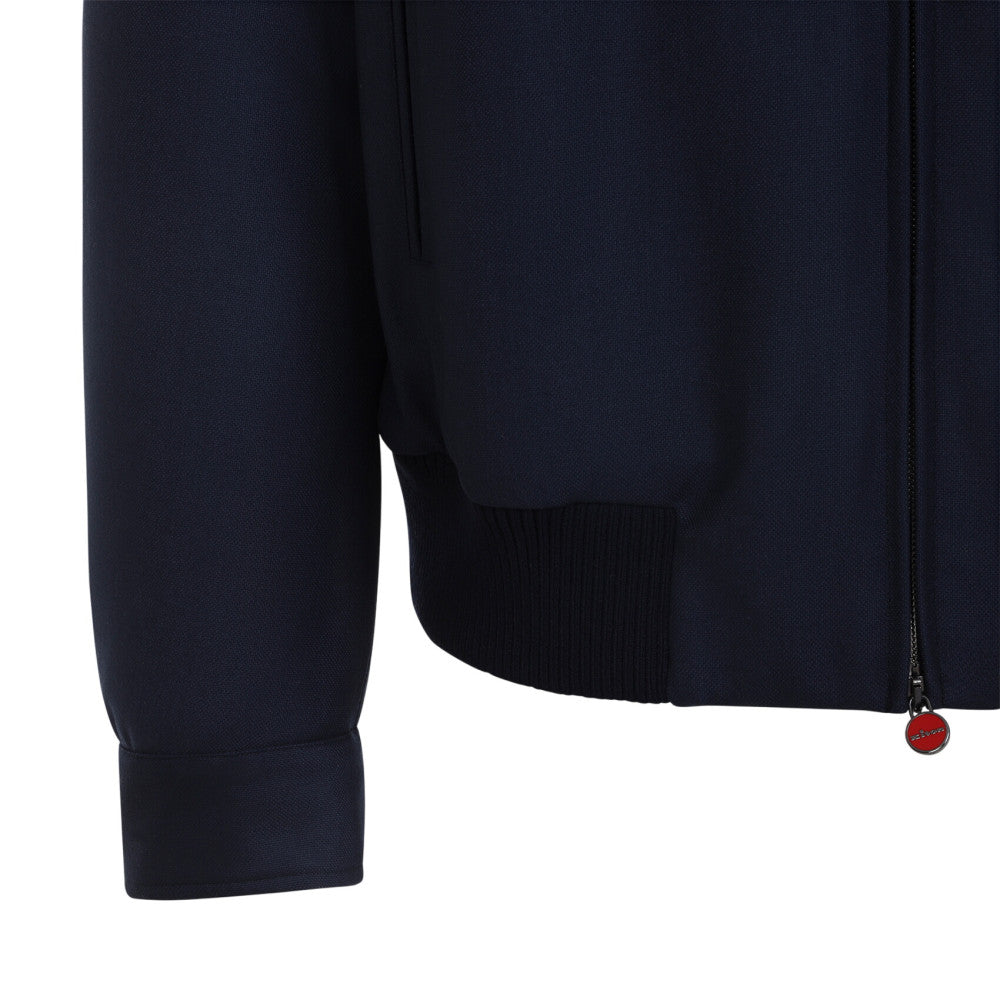 Navy Blue Solid Jacket 3