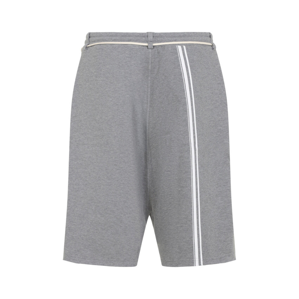 Grey Solid Drawstring Shorts 2