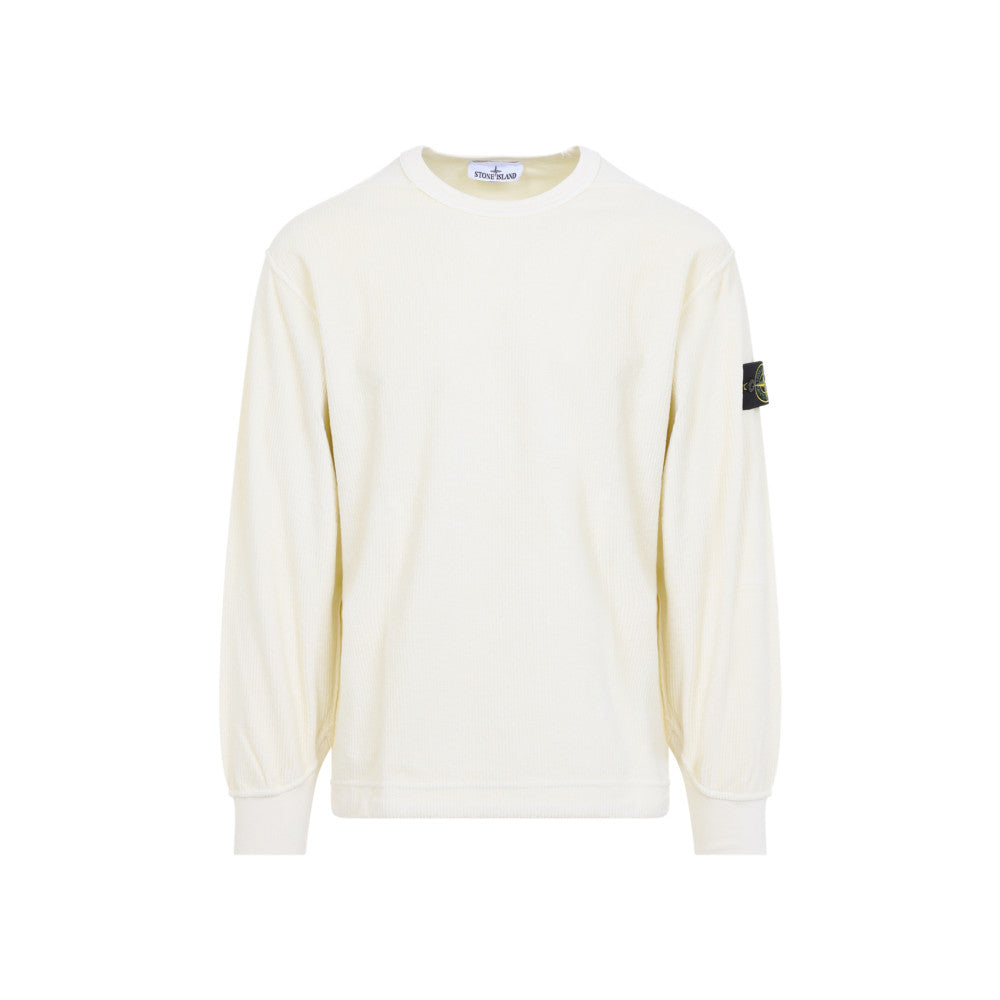 Off White Solid Sweatshirt 1