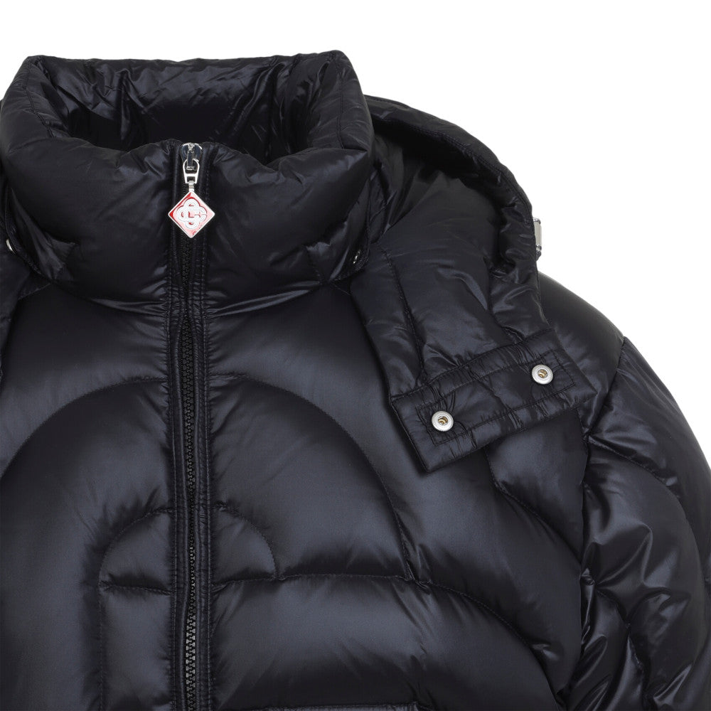 Black Quilted Hood Jacket 3