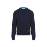 Deep Blue Knitted Sweater 1
