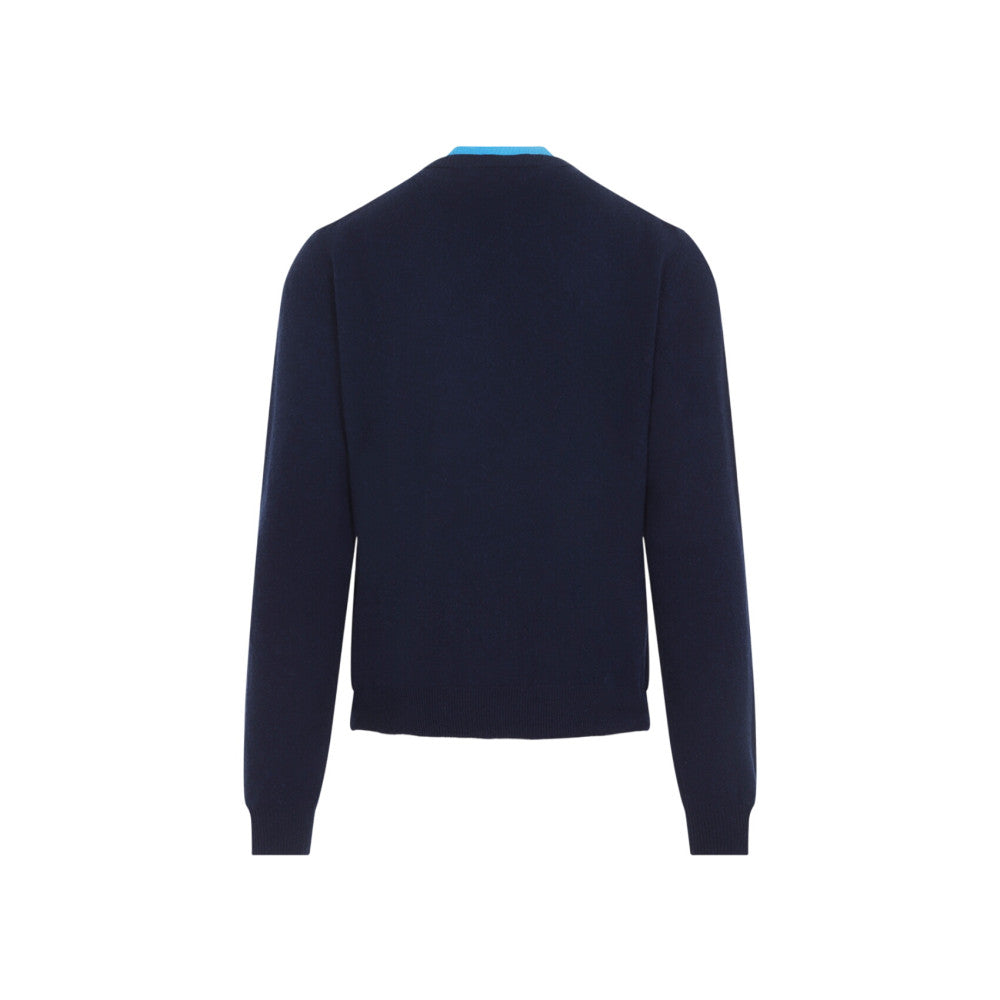 Deep Blue Knitted Sweater 2