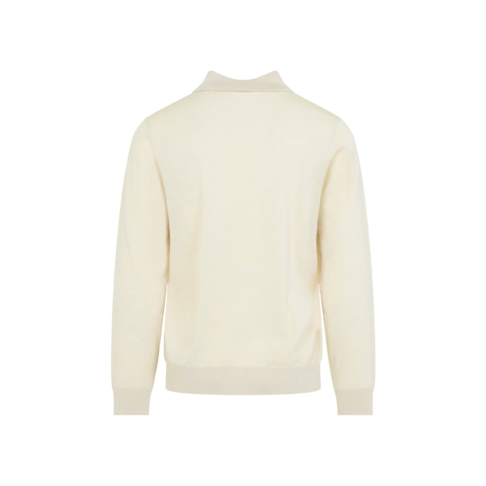 Light Beige Polo Sweater 2