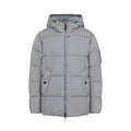 Grey Quilted Hood Jacket 1