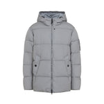 Grey Quilted Hood Jacket 1