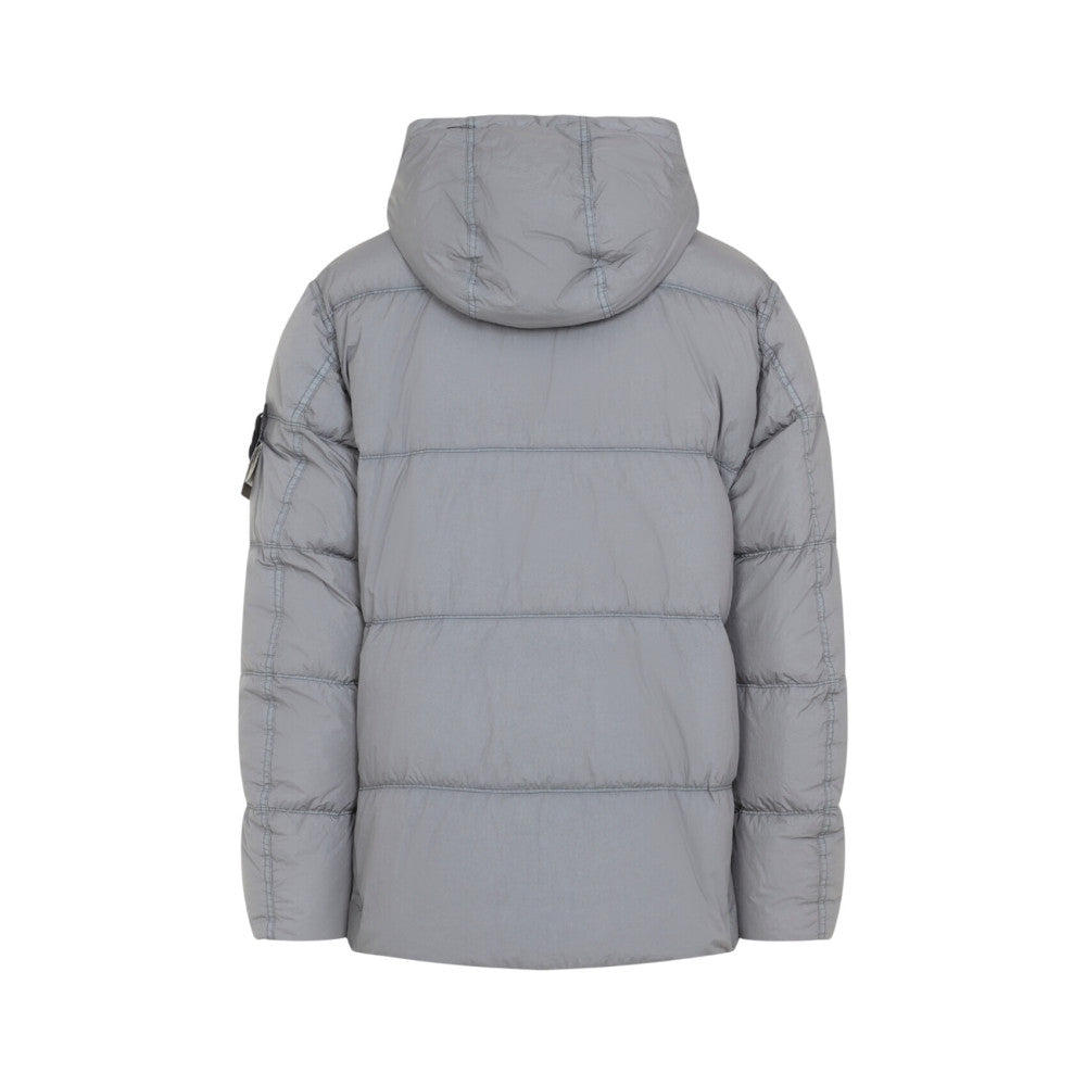 Grey Quilted Hood Jacket 2