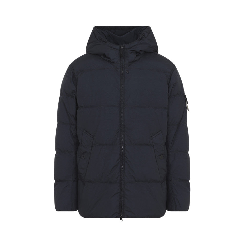 Navy Blue Hood Jacket 1