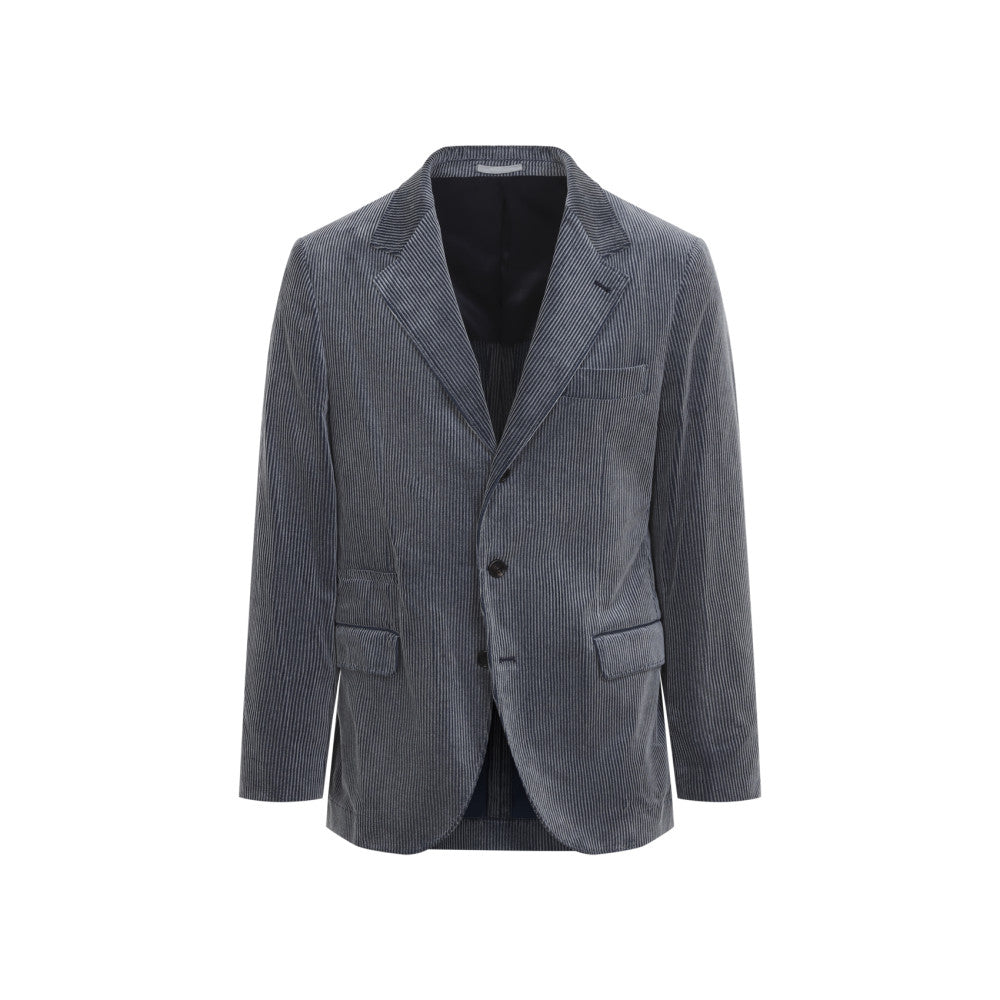 Blue Notched Lapel Blazer 1