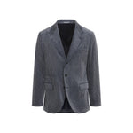 Blue Notched Lapel Blazer 1