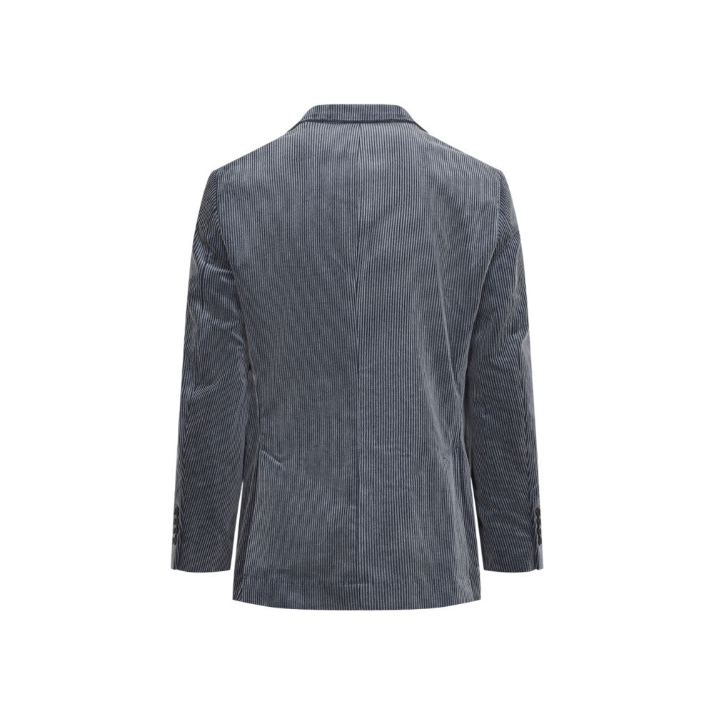 Blue Notched Lapel Blazer 2