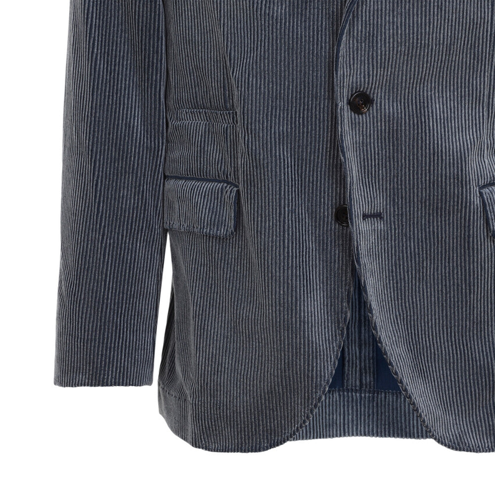 Blue Notched Lapel Blazer 3