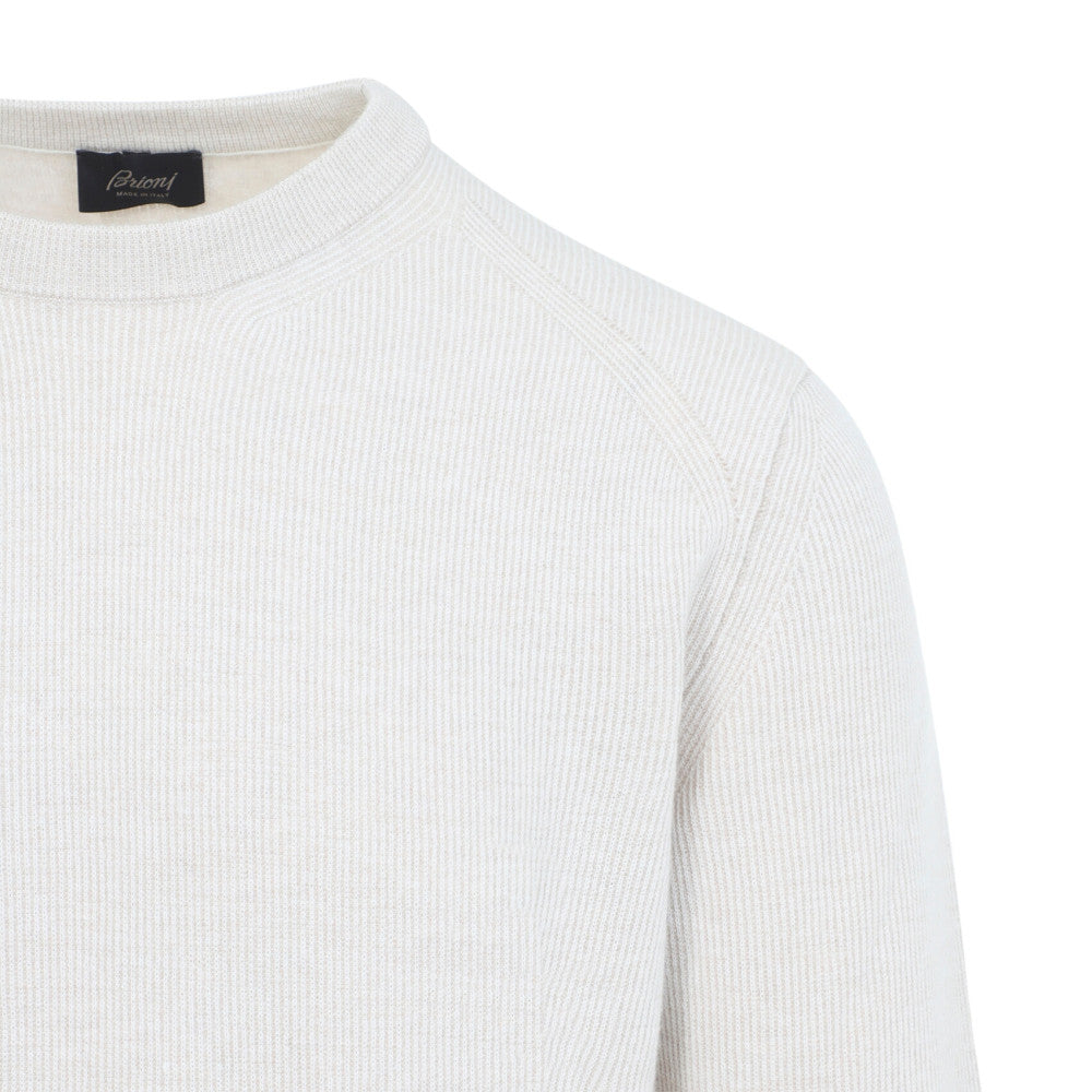 White Round Neck Sweater 3