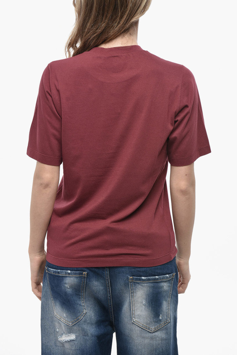 Maroon Graphic Crew Neck T-Shirt 2