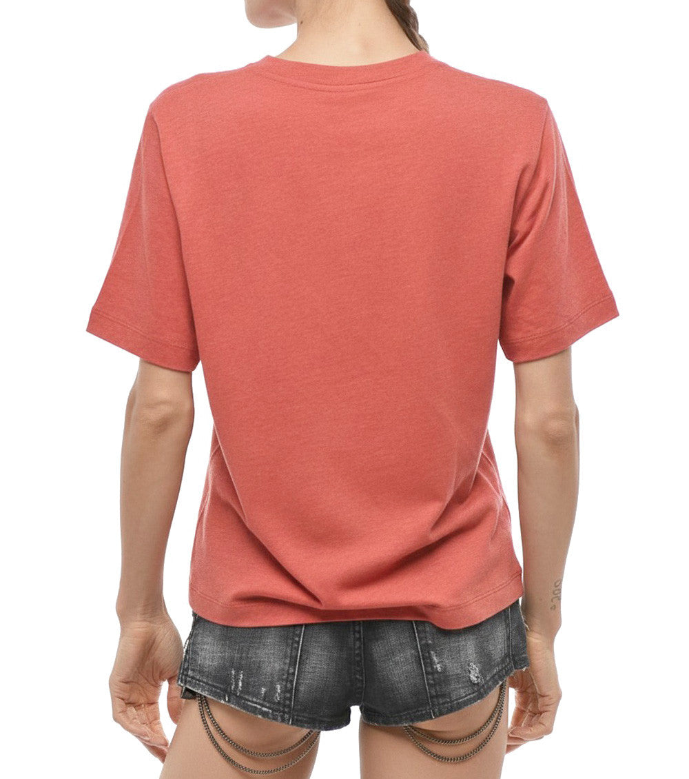 Red Graphic Crew Neck T-Shirt 2