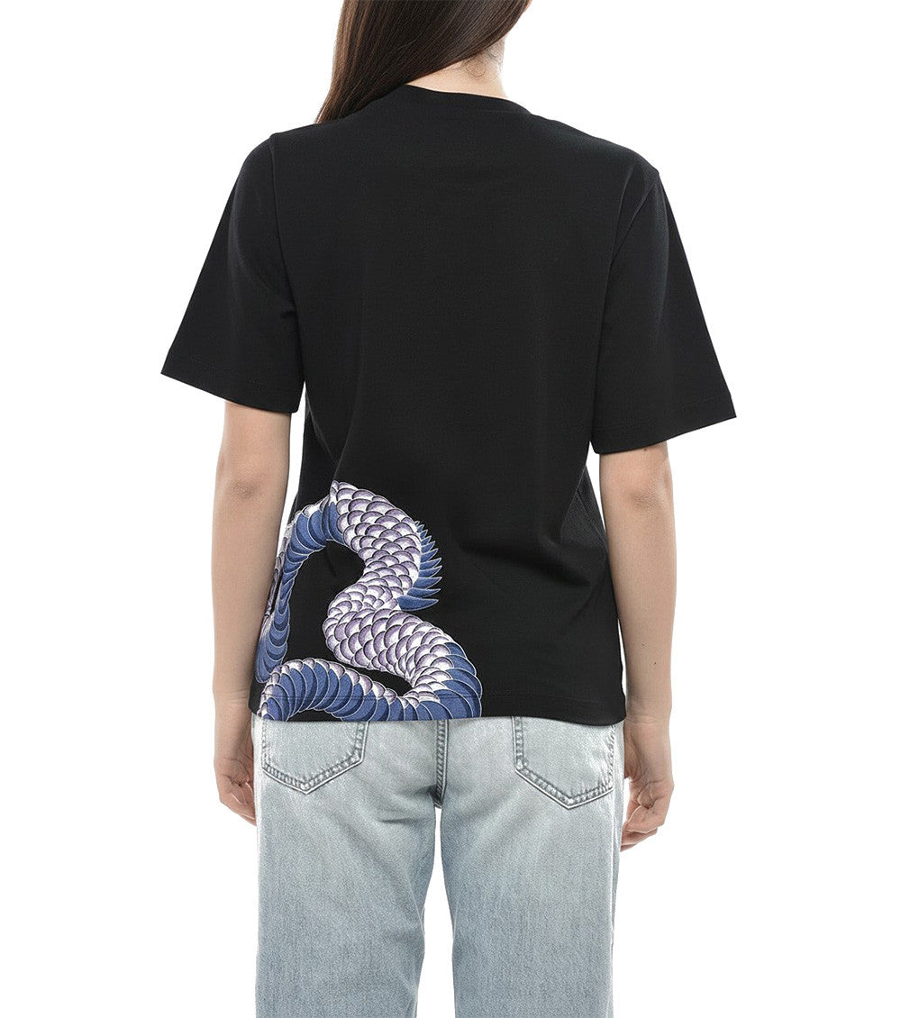 Black Graphic Crew Neck T-Shirt 2