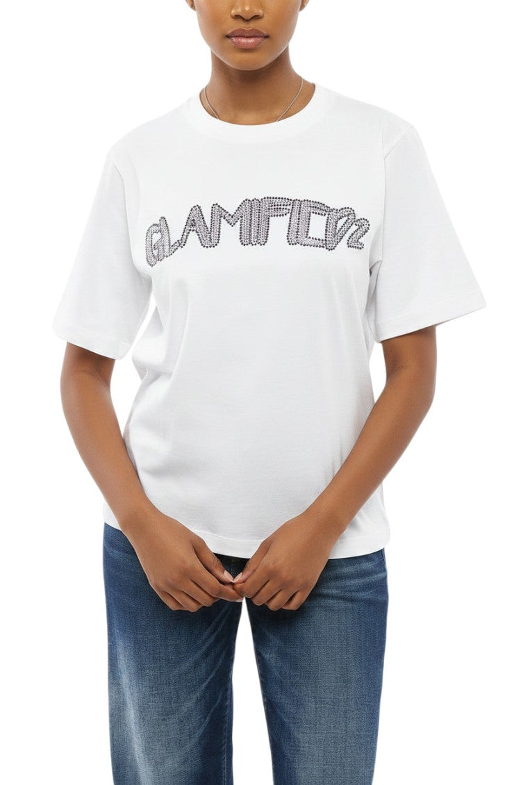 White Graphic Crew Neck T-Shirt 1