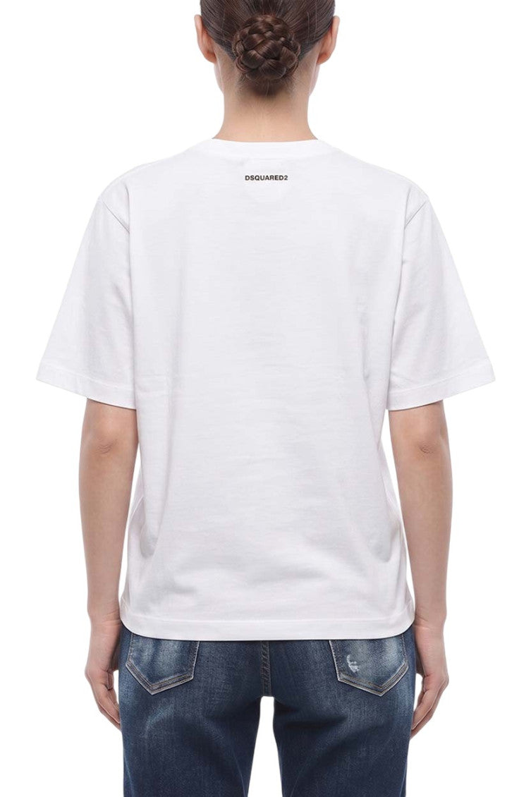 White Graphic Crew Neck T-Shirt 2