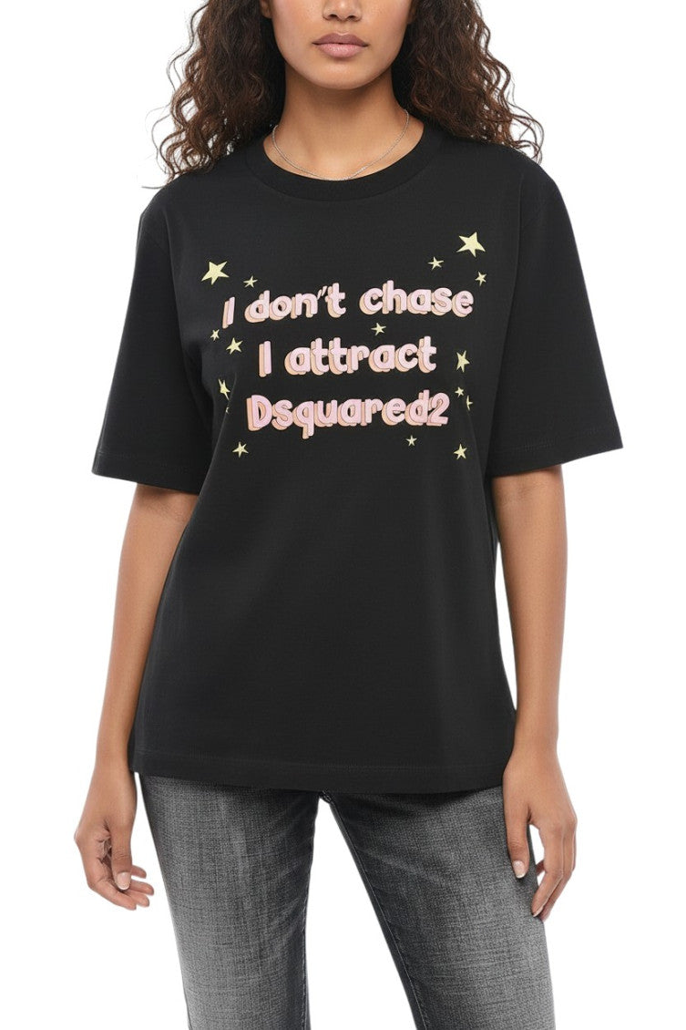Black Graphic Crew Neck T-Shirt 1