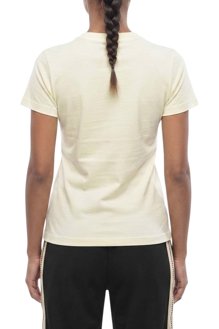 Yellow Printed Crew Neck T-Shirt 2