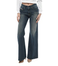 Blue Flared Mid Rise Jeans 1