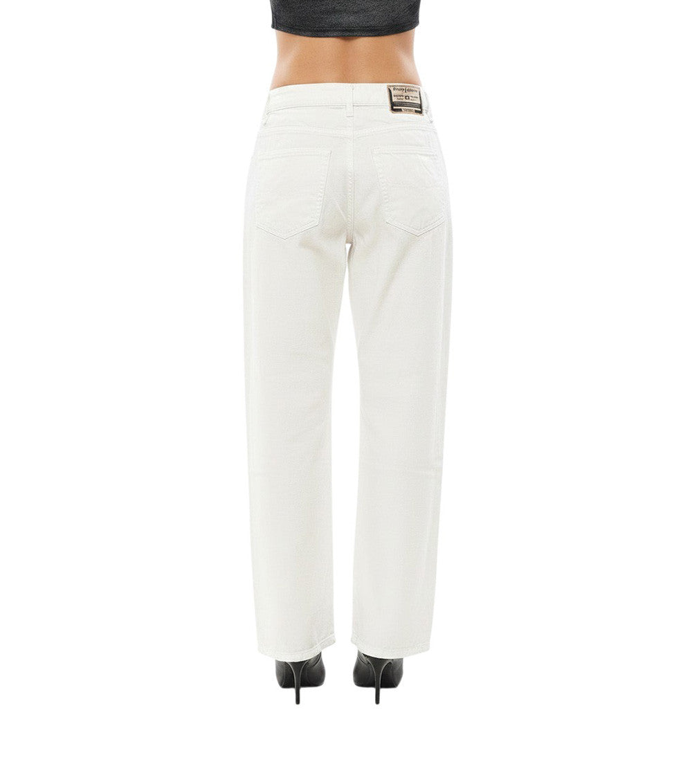 White Regular Mid Rise Jeans 2
