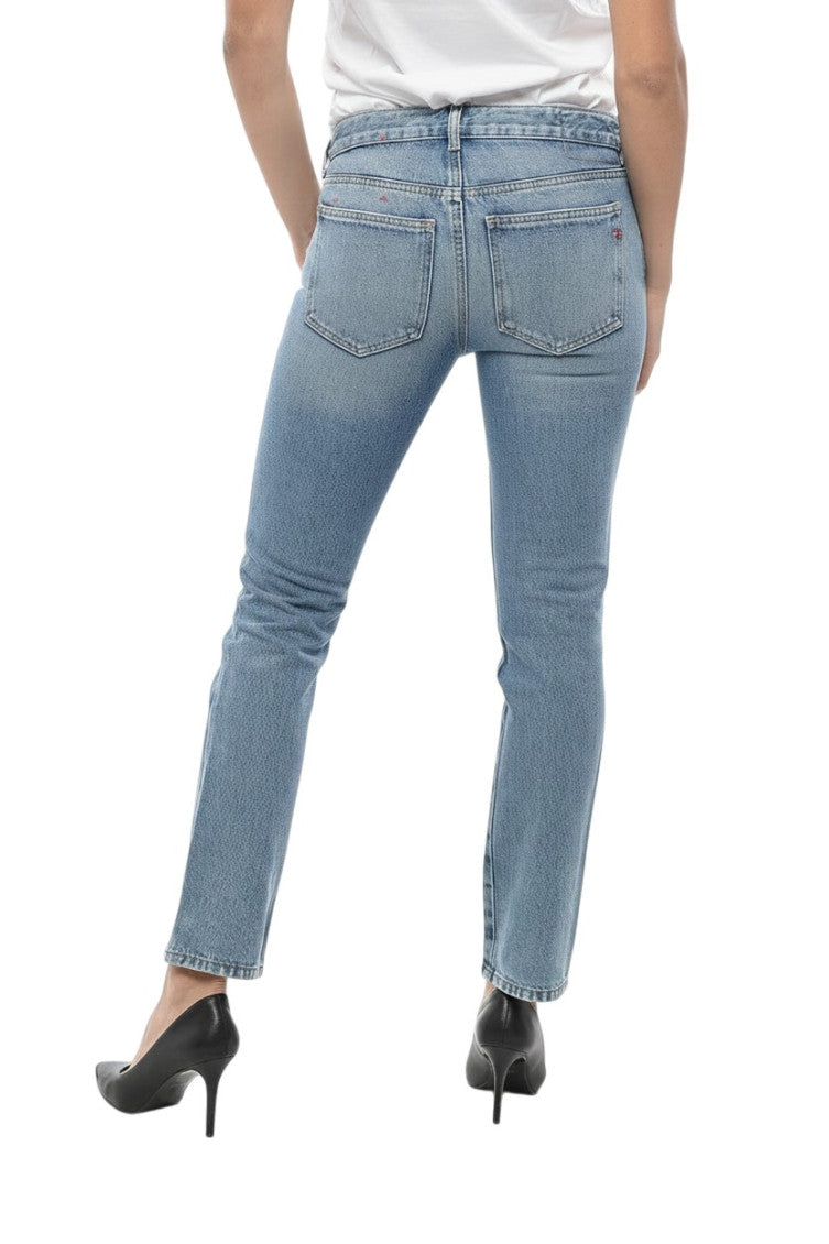 Sky Blue Slim Mid Rise Jeans 2