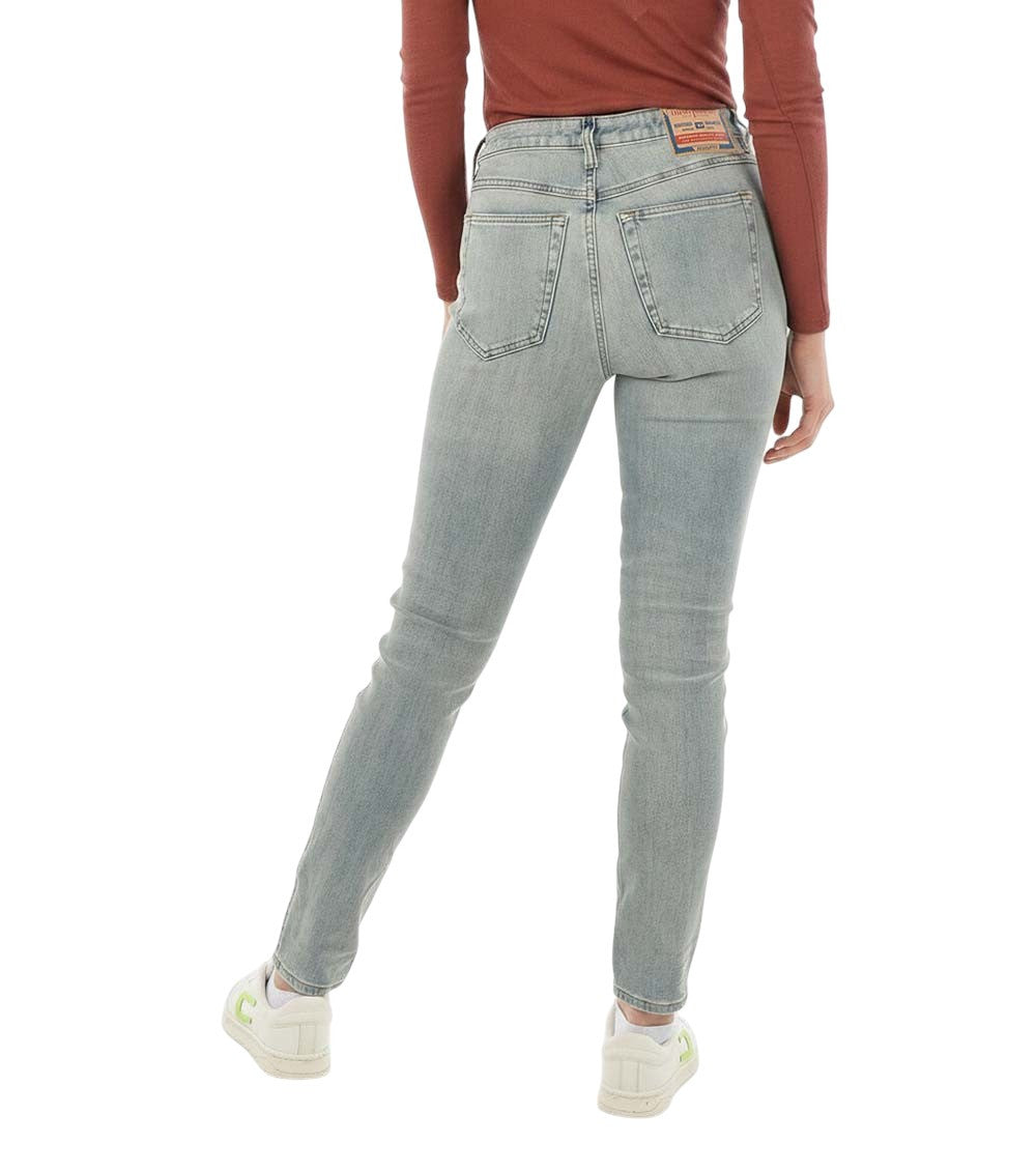 Blue Skinny Mid Rise Jeans 2