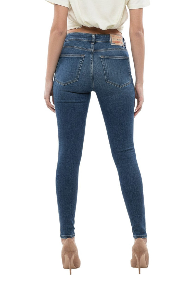 Blue Skinny High Rise Jeans 2