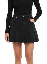 Black Pleated Mini Skirt 1