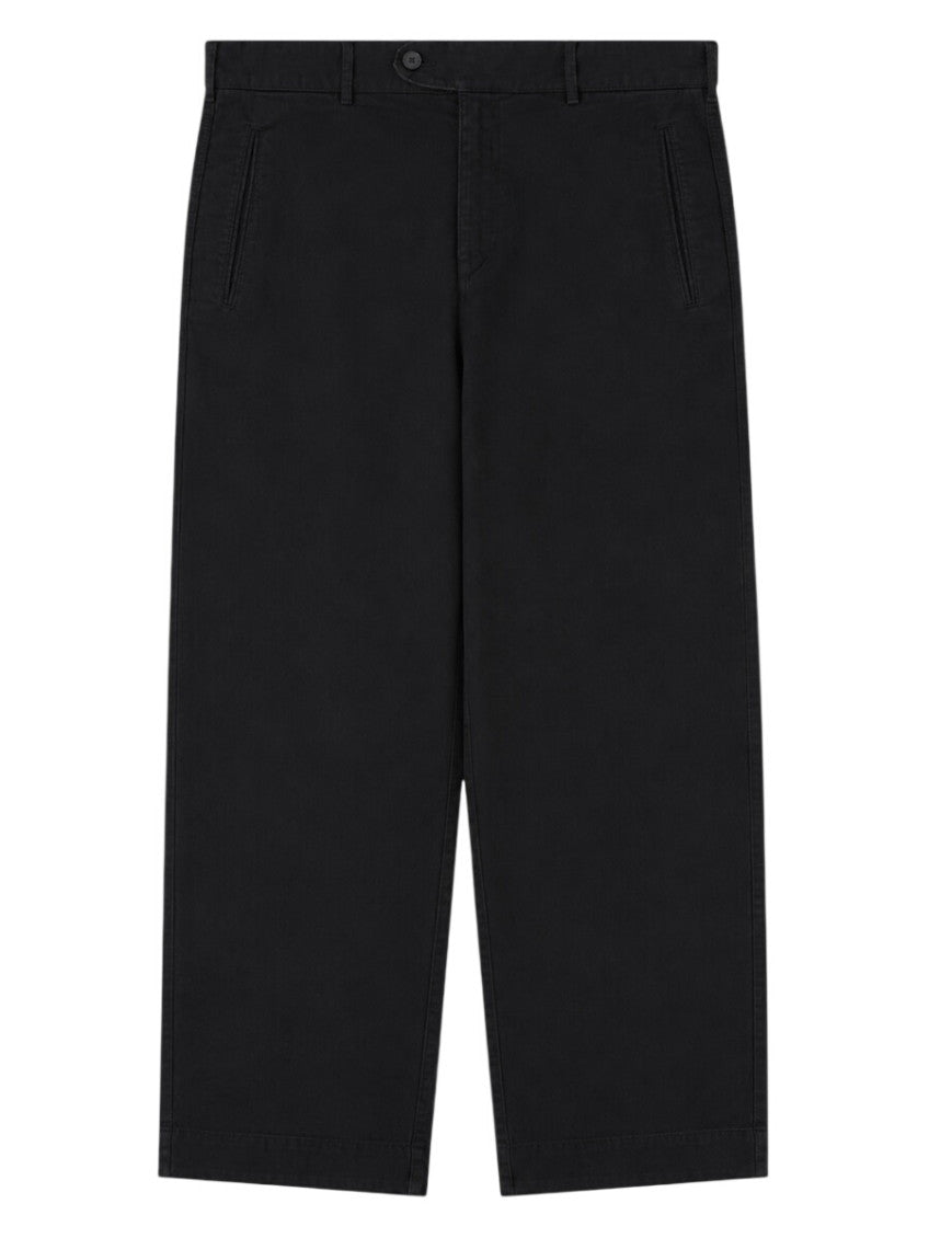 Black Flat Front Trousers 1