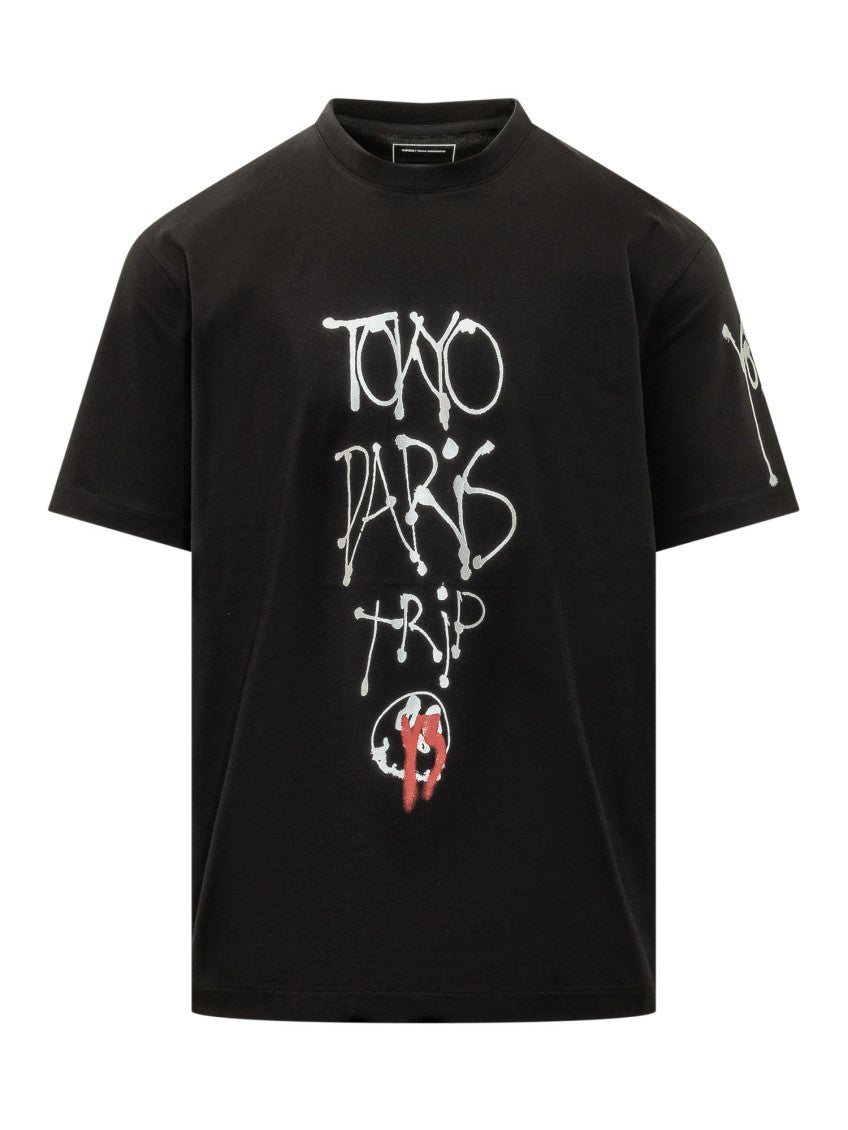 Black Graphic Crew Neck T-Shirt 1
