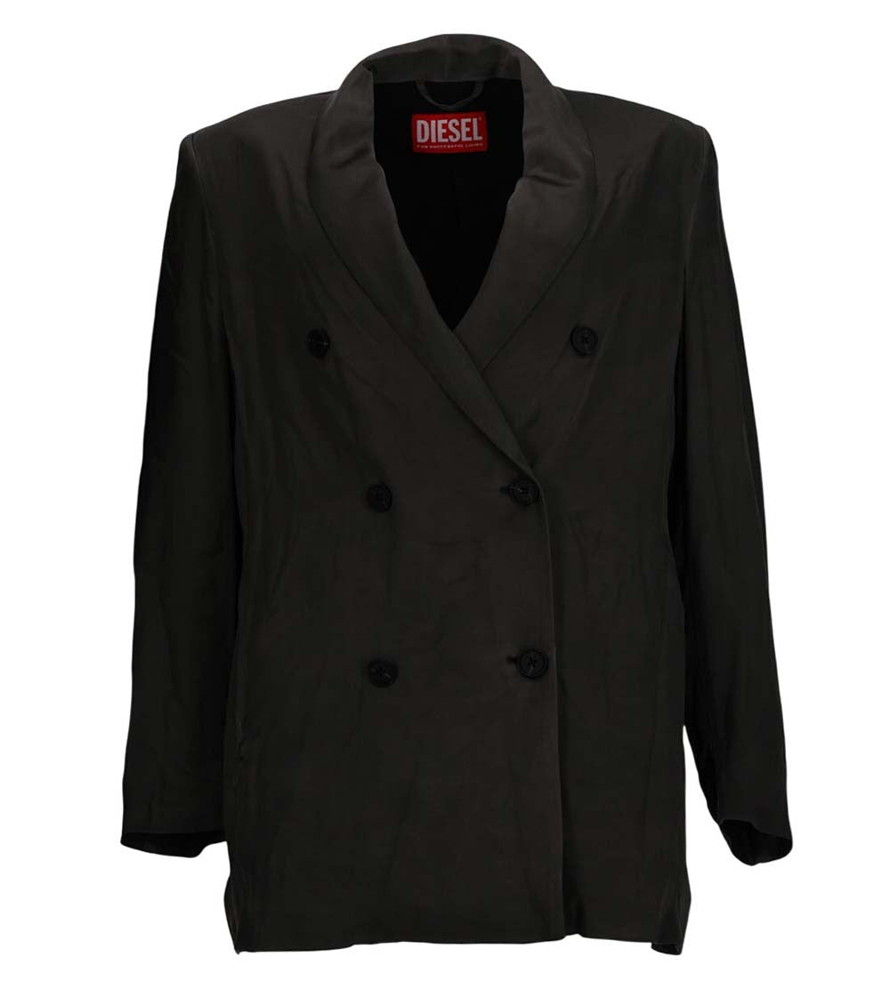 Dark Brown Shawl Lapel Blazer 1