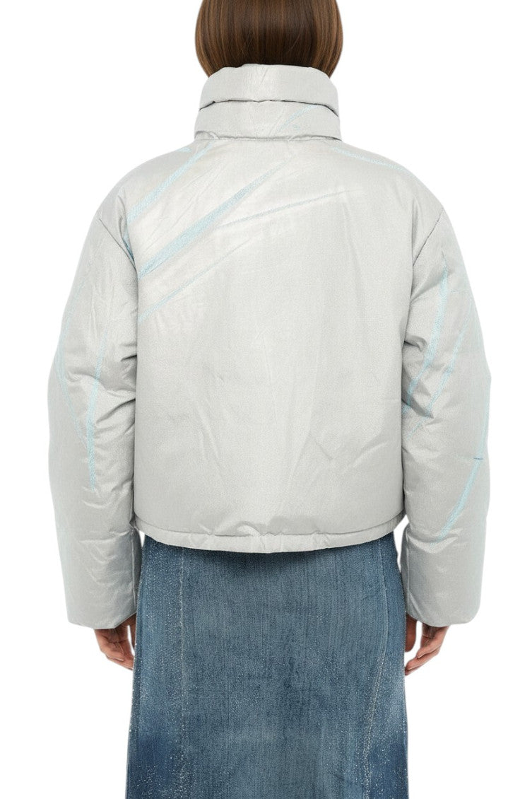 Light Blue Mock Collar Jacket 2