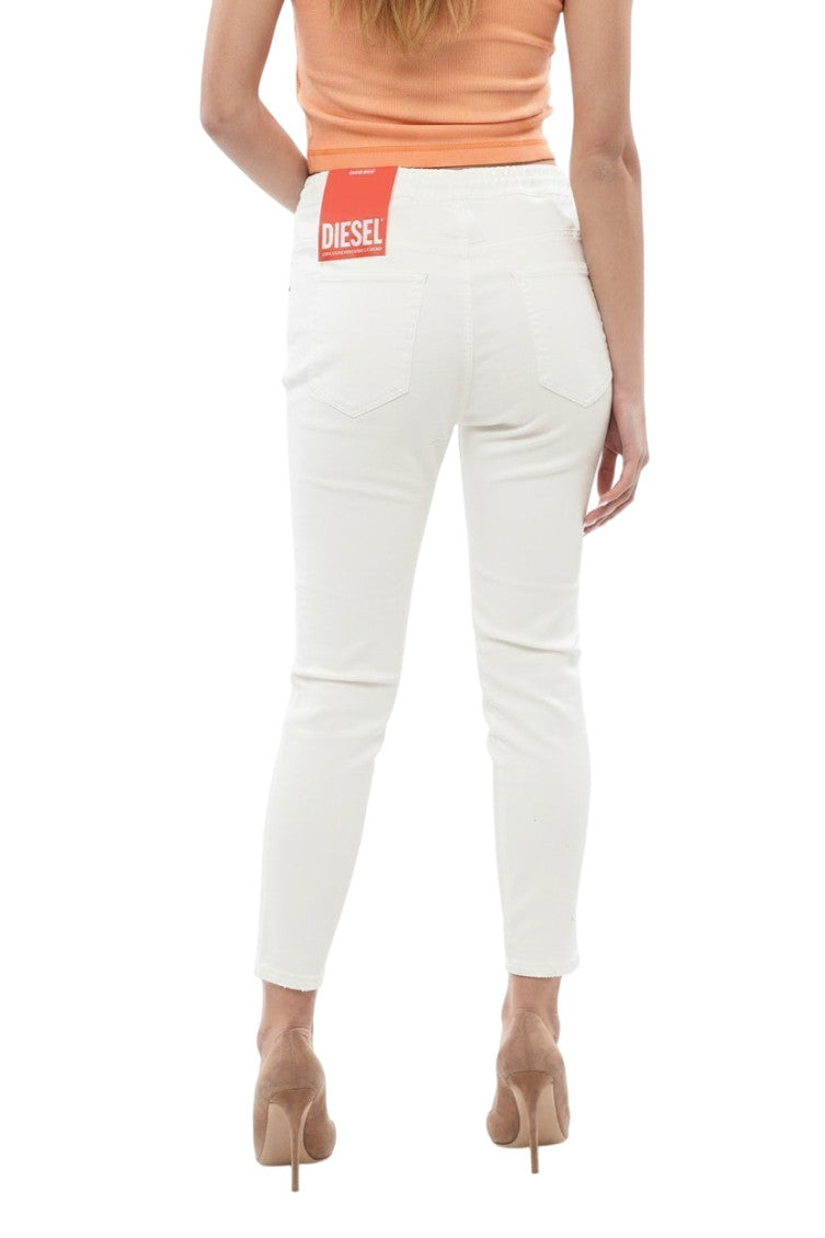 White Skinny Mid Rise Jeans 2