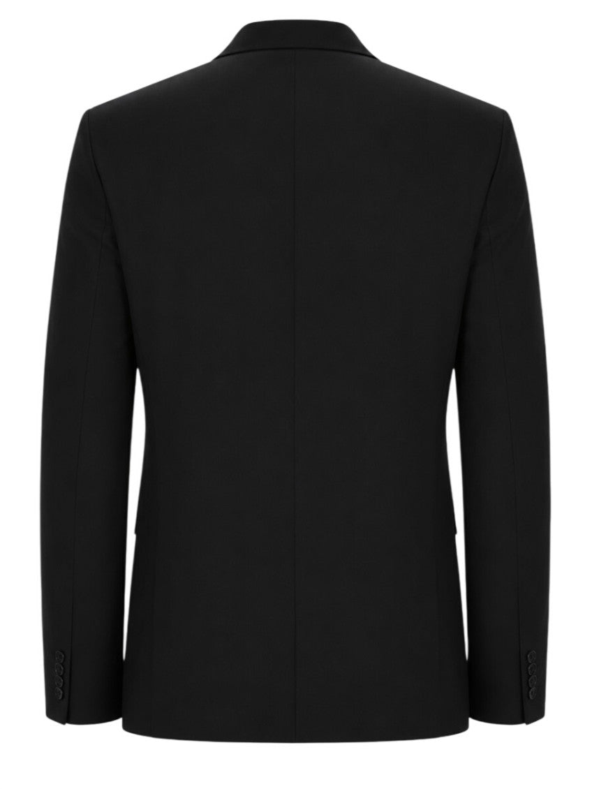 Black Notched Lapel Blazer 2