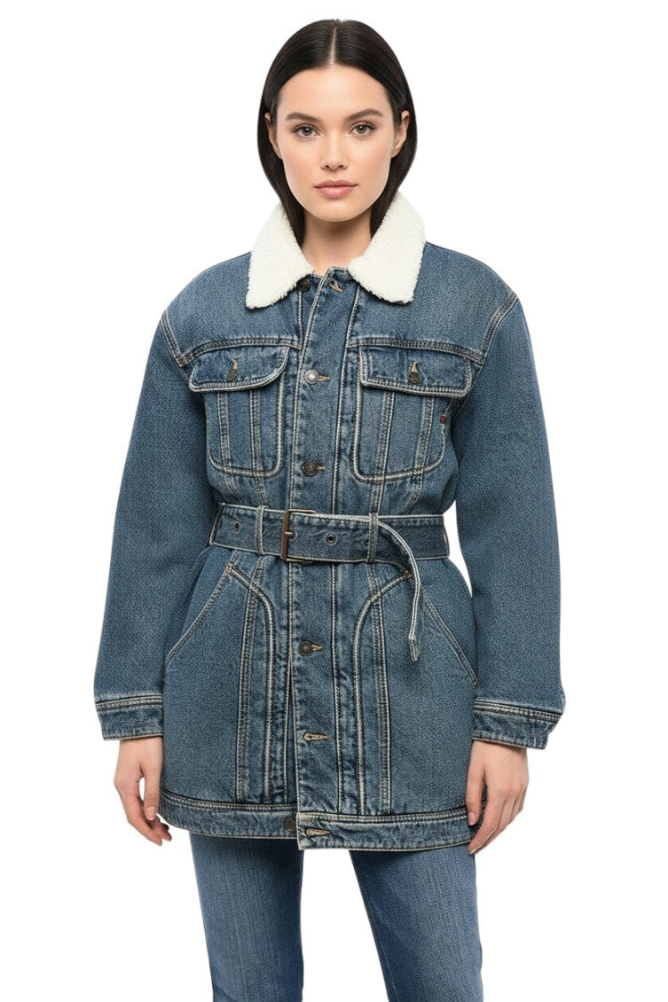 Blue Shirt Collar Jacket 1
