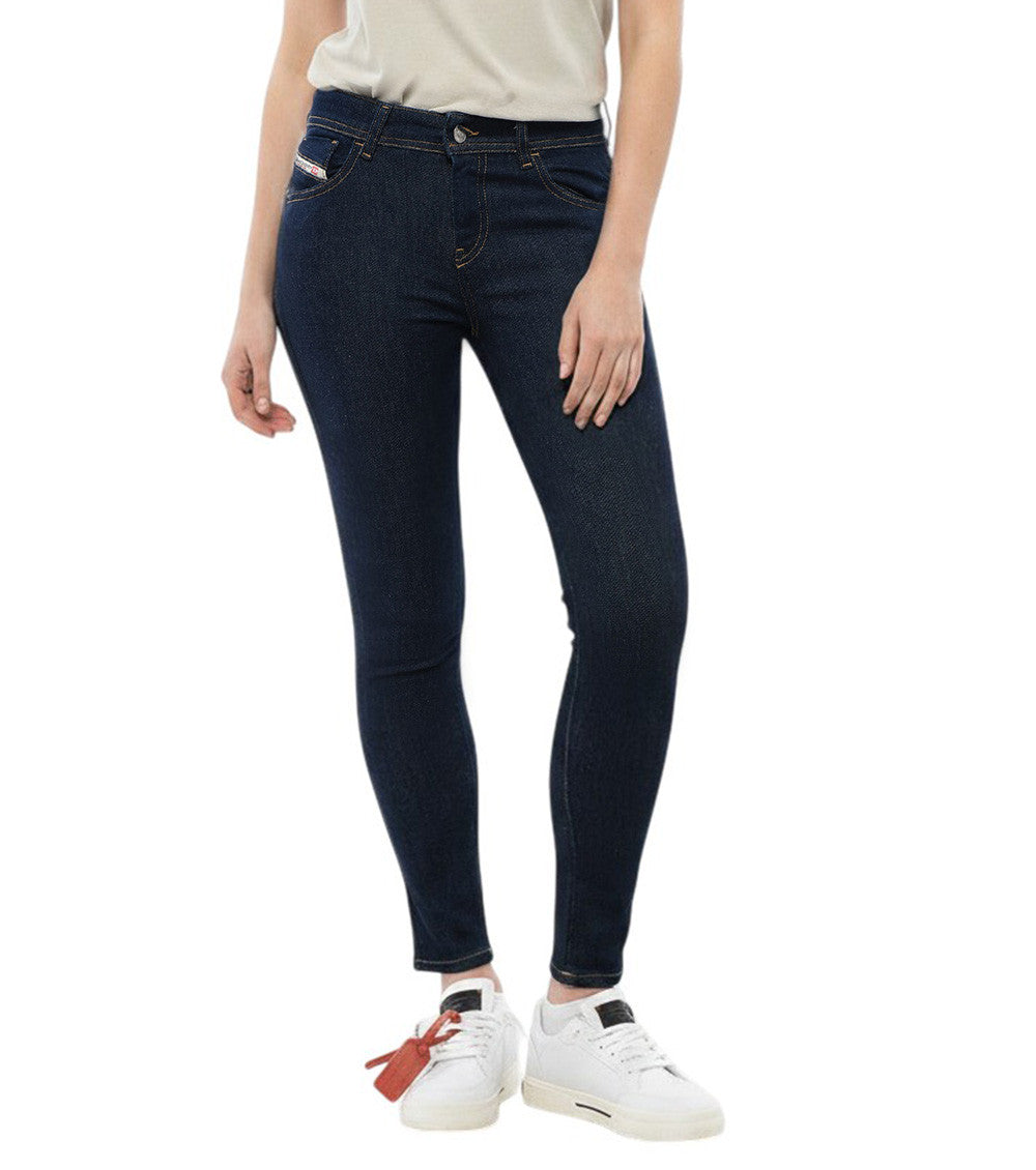 Navy Blue Skinny Mid Rise Jeans 1