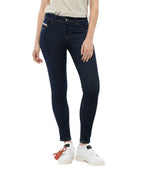 Navy Blue Skinny Mid Rise Jeans 1