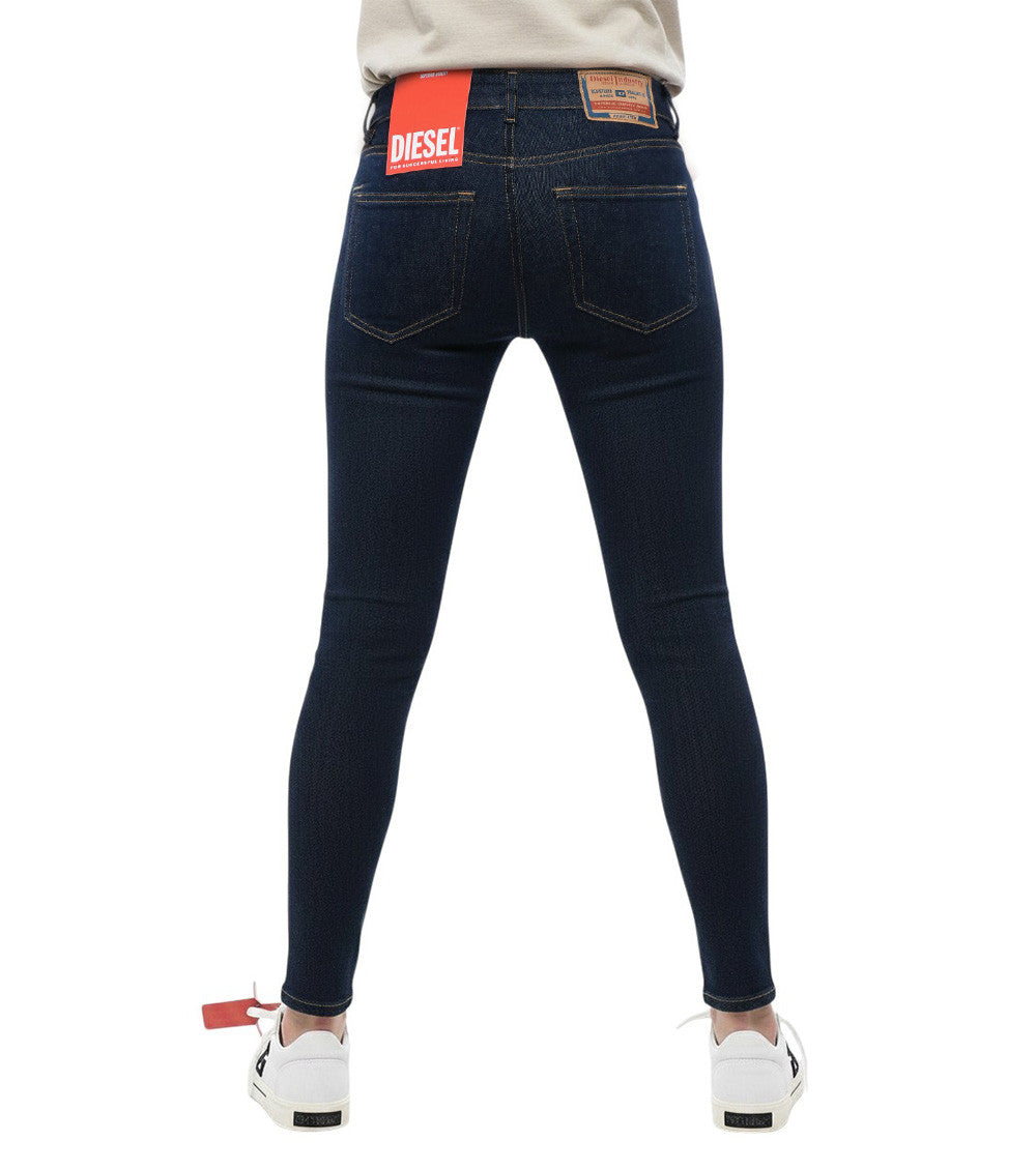 Navy Blue Skinny Mid Rise Jeans 2