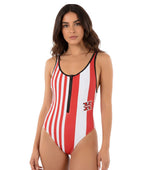Red Stripes Swimsuit 1