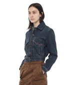 Blue Solid Shirt Collar Jacket 1