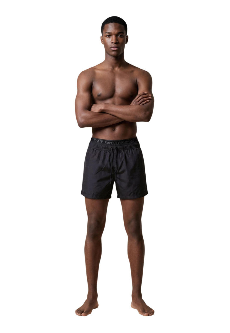 Black Regular Swim Shorts 4