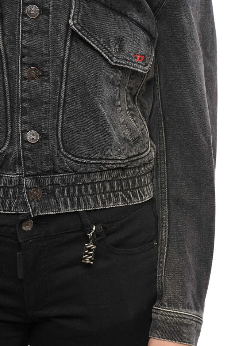 Grey Solid Shirt Collar Jacket 3
