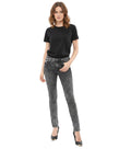 Grey Skinny Mid Rise Jeans 1