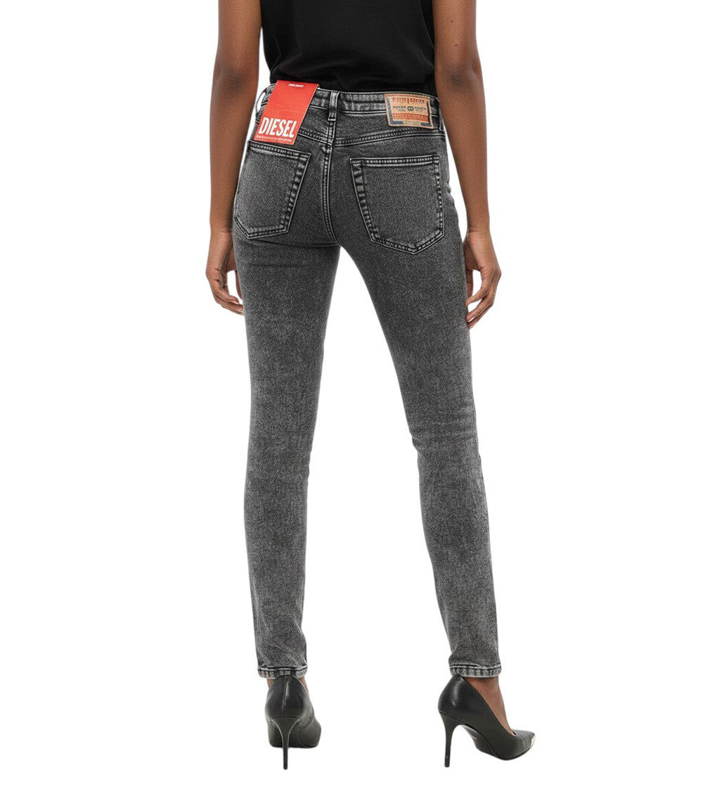 Grey Skinny Mid Rise Jeans 2