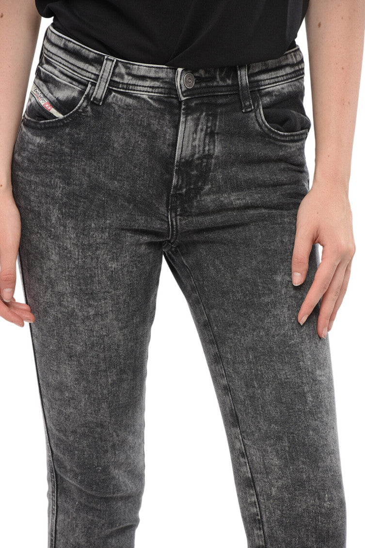 Grey Skinny Mid Rise Jeans 3