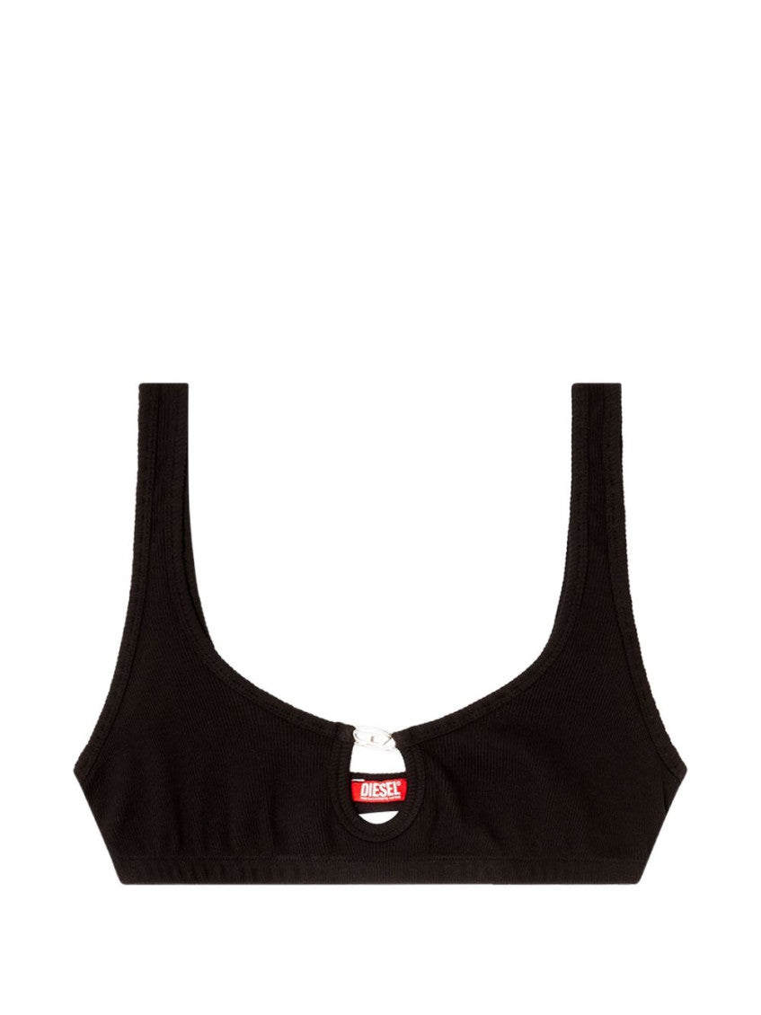 Black Solid Scoop Neck Top 1