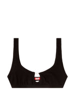 Black Solid Scoop Neck Top 1