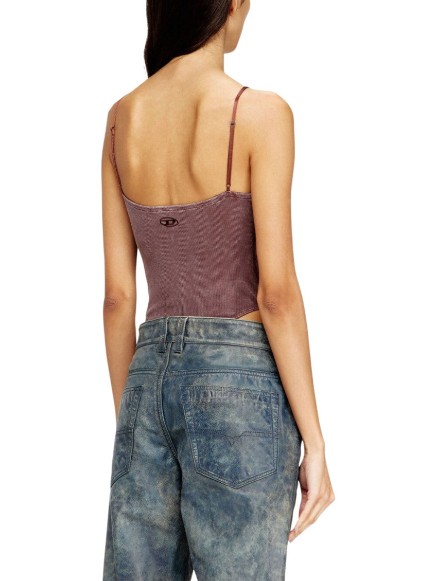 Brown Solid V Neck Top 3