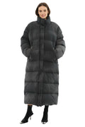 Black Quilted Mock Collar Jacket 1
